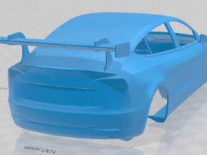 Tesla Model 3 Race Printable Body Car Model Cetak 3D