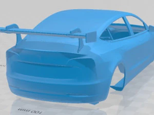 Tesla Model 3 Race Printable Body Car 3D Print Model