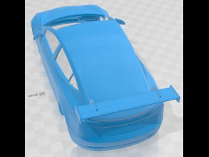 Tesla Model 3 Race Printable Body Car 3D Print Model