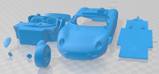 Porsche 718 RS 60 Printable Car Modello di stampa 3D .c4d .max .obj .3ds .fbx .stl .blend 