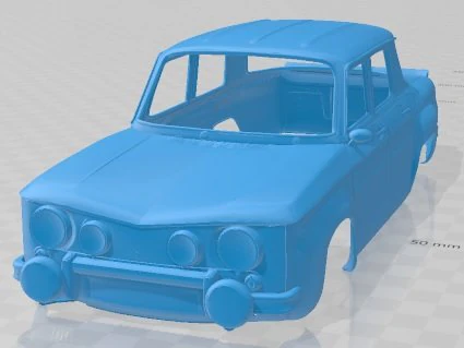Renault 8 Gordini 1969 Printable Body Car 3D Print Model .c4d .max .obj .3ds .fbx .stl .blend 