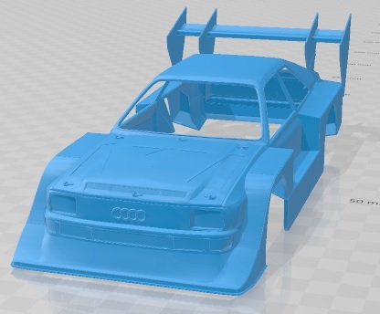 Audi S1 Race Printable Body Car 3D Print Model .c4d .max .obj .3ds .fbx .stl .blend