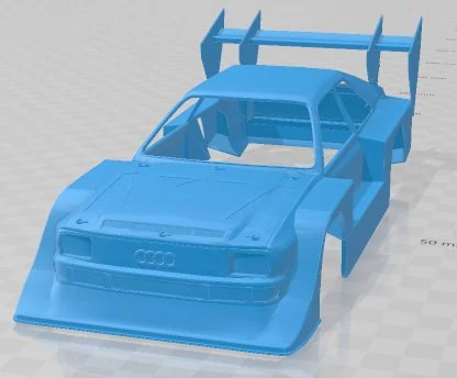 Audi S1 Race Printable Body Car 3D Print Model .c4d .max .obj .3ds .fbx .stl .blend 