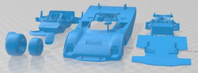 Ferrari 312 PB 1973 Printable Car 3D Print Model .c4d .max .obj .3ds .fbx .stl .blend 