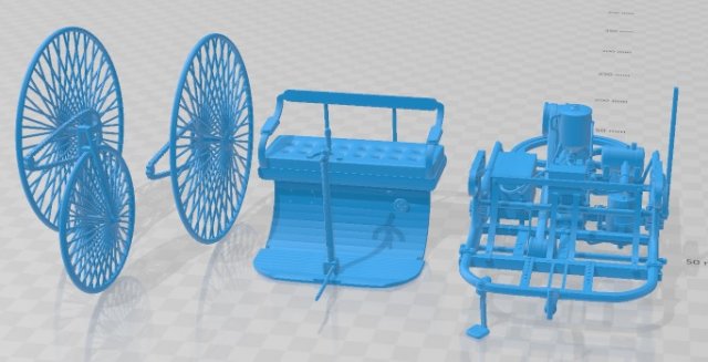 Benz Patent Motorwagen 1886 Printable Car 3D 打印模型 .c4d .max .obj .3ds .fbx .stl .blend 