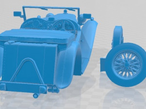 MG TC 1949 Printable Car Model Cetak 3D
