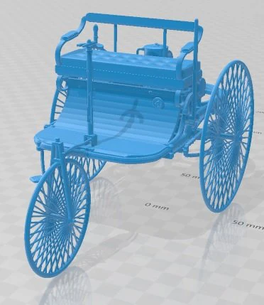 Benz Patent Motorwagen 1886 Printable Car 3D Print Model .c4d .max .obj .3ds .fbx .stl .blend