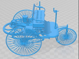 Benz Patent Motorwagen 1886 Printable Car Modelo de impresión 3D