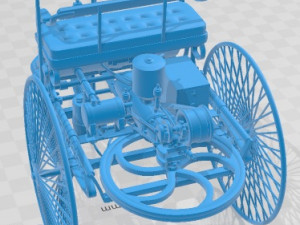Benz Patent Motorwagen 1886 Printable Car Modelo de impresión 3D