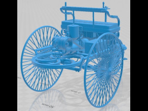 Benz Patent Motorwagen 1886 Printable Car Modelo de impresión 3D