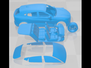 Mustang MACH E GT 2021 Printable Car Modelo de Impressão 3D