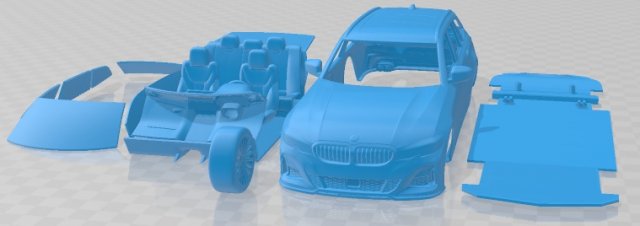 Alpina D3 S Touring 2020 Printable Car 3D Принт Модель .c4d .max .obj .3ds .fbx .stl .blend 