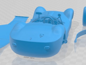 Maserati Tipo 61 Birdcage Printable Car Modelo de Impressão 3D