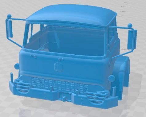 Bedford MK 1972 Printable Cabin Truck 3D Print Model .c4d .max .obj .3ds .fbx .stl .blend 