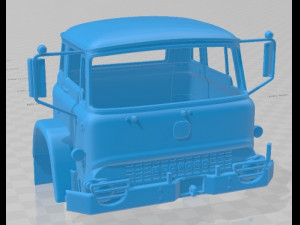 Bedford MK 1972 Printable Cabin Truck 3D Print Model
