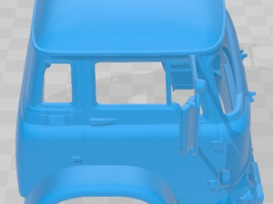 Bedford MK 1972 Printable Cabin Truck 3D Print Model