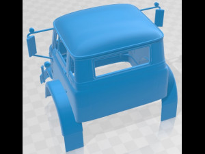Bedford MK 1972 Printable Cabin Truck 3D Print Model