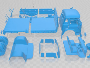 Bedford MK 1972 Printable Truck Modèles 3D en vedette