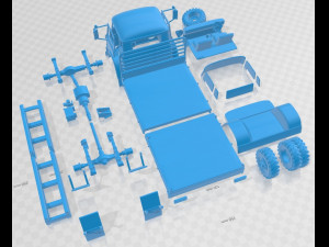 Bedford MK 1972 Printable Truck Modèles 3D en vedette