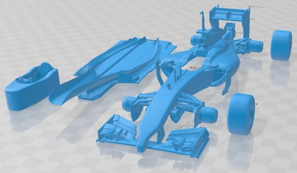 Williams FW36 2014 Printable Car 3D Print Model .c4d .max .obj .3ds .fbx .stl .blend