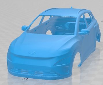 Hyundai KONA Electric 2022 Printable Body Car 3D 打印模型 .c4d .max .obj .3ds .fbx .stl .blend 