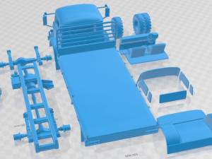 Bedford MK 1972 Printable Truck 3D प्रिंट मॉडल