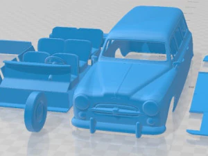 Peugeot 403 Familiale 1956 Printable Car 3D Print Model