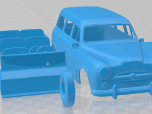 Peugeot 403 Familiale 1956 Printable Car Model Cetak 3D