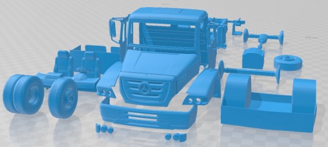 Mercedes Benz Atron 2011 Printable Truck 3D Print Model .c4d .max .obj .3ds .fbx .stl .blend 