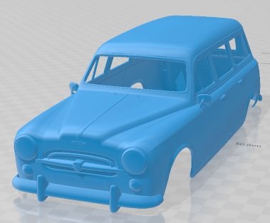 Peugeot 403 Familiale 1956 Printable Body Car Model do druku 3D .c4d .max .obj .3ds .fbx .stl .blend