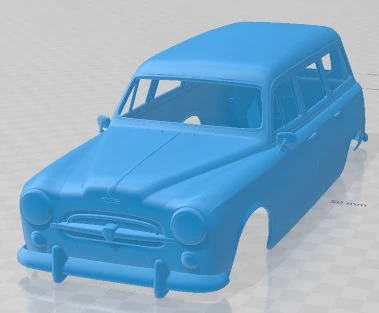 Peugeot 403 Familiale 1956 Printable Body Car 3D Print Model .c4d .max .obj .3ds .fbx .stl .blend