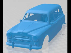 Peugeot 403 Familiale 1956 Printable Body Car 3D Print Model