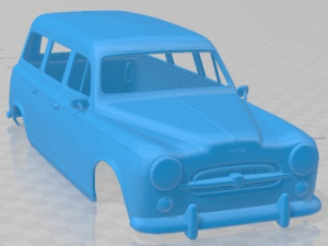 Peugeot 403 Familiale 1956 Printable Body Car Model do druku 3D