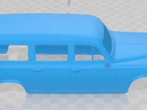 Peugeot 403 Familiale 1956 Printable Body Car Model do druku 3D