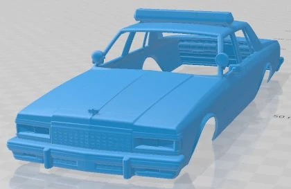 Chevrolet Caprice Sheriff 1978 Police Printable Body Car 3D Print Model .c4d .max .obj .3ds .fbx .stl .blend 