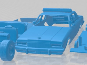 Chevrolet Caprice Sheriff 1978 Police Printable Car 3D Print Model