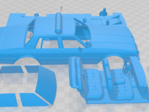 Chevrolet Caprice Sheriff 1978 Police Printable Car Modello di stampa 3D