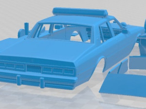 Chevrolet Caprice Sheriff 1978 Police Printable Car Modello di stampa 3D