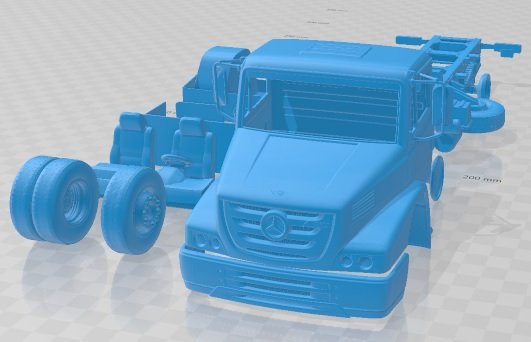 Mercedes Benz Atron 2011 Printable Truck 3Dプリントモデル .c4d .max .obj .3ds .fbx .stl .blend 