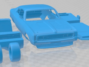 Chrysler Valiant Charger 1972 Printable Car 3D-Druckmodell