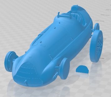 Alfa Romeo 158 Alfetta 1950 Printable Car Modelo de impresión 3D .c4d .max .obj .3ds .fbx .stl .blend 