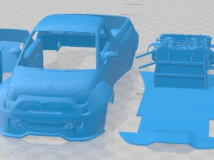 Fiat 500 Abarth Pick Up Printable Car 3D Print Model