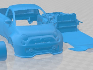 Fiat 500 Abarth Pick Up Printable Car Modello di stampa 3D