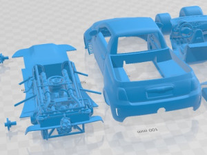 Fiat 500 Abarth Pick Up Printable Car Modello di stampa 3D