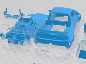 Fiat 500 Abarth Pick Up Printable Car Modello di stampa 3D