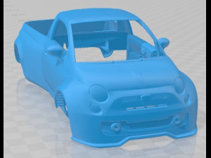 Fiat 500 Abarth Pick Up Printable Body Car 3D 프린트 모델