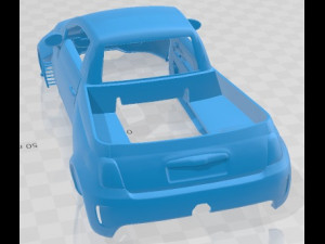 Fiat 500 Abarth Pick Up Printable Body Car 3D 프린트 모델