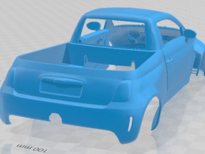Fiat 500 Abarth Pick Up Printable Body Car 3D 프린트 모델