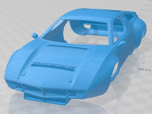 Maserati Bora Competizione 1973 Printable Body Car 3D Print Model