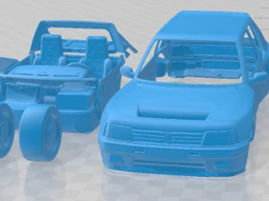 Peugeot 205 T16 Yazdırılabilir Araba 3D Baskı Modeli